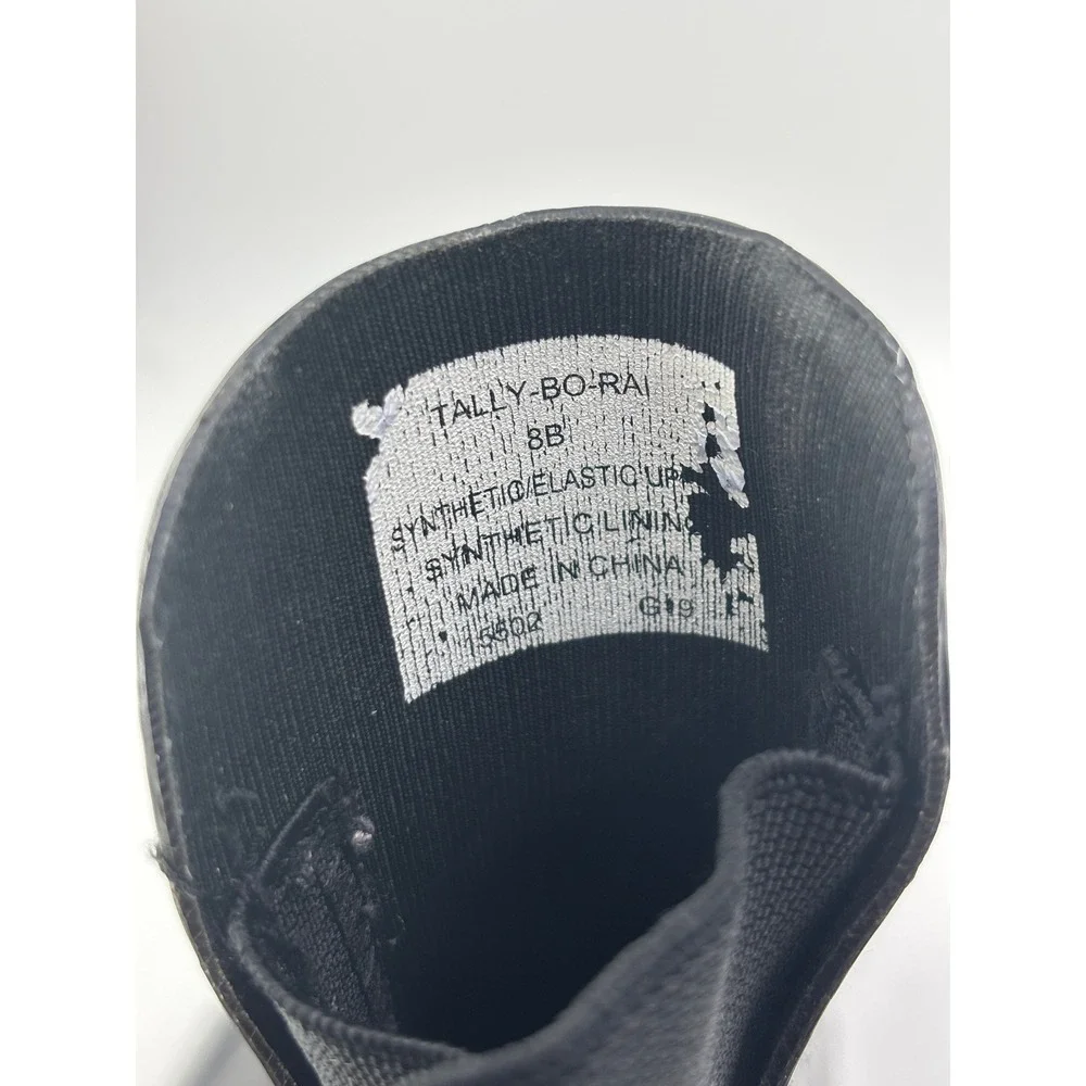 Lauren Ralph Lauren Tally Black Glossy Chelsea Rain Boots Womens 8B Waterproof